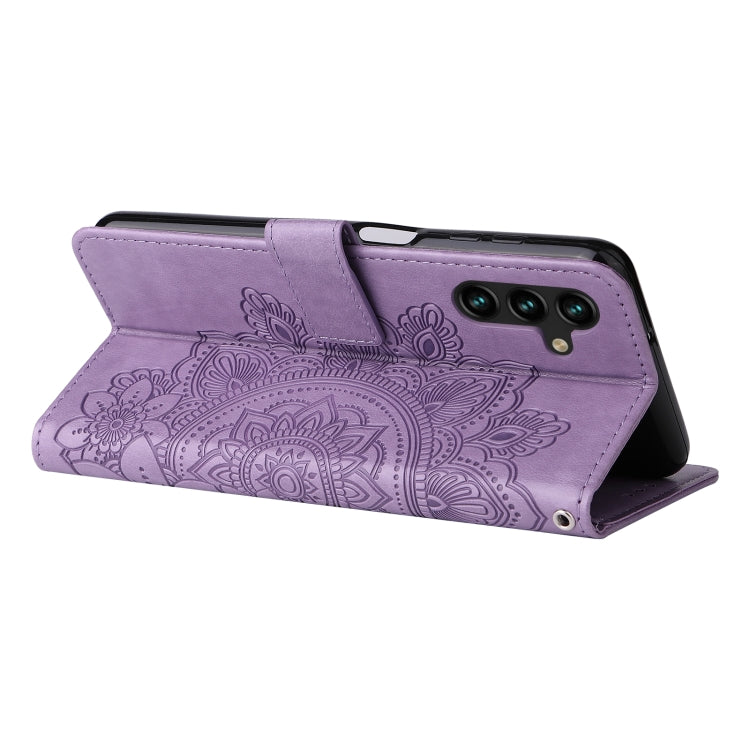 FLOWER Knižkové puzdro pre Samsung Galaxy A13 5G / A04s - fialové