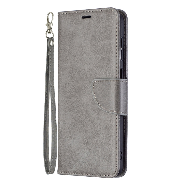LAMBSKIN Knižkové puzdro pre Samsung Galaxy A13 5G / A04s - sivé