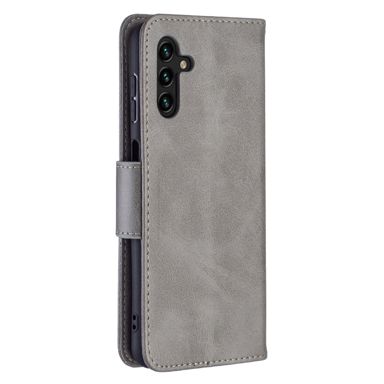 LAMBSKIN Knižkové puzdro pre Samsung Galaxy A13 5G / A04s - sivé
