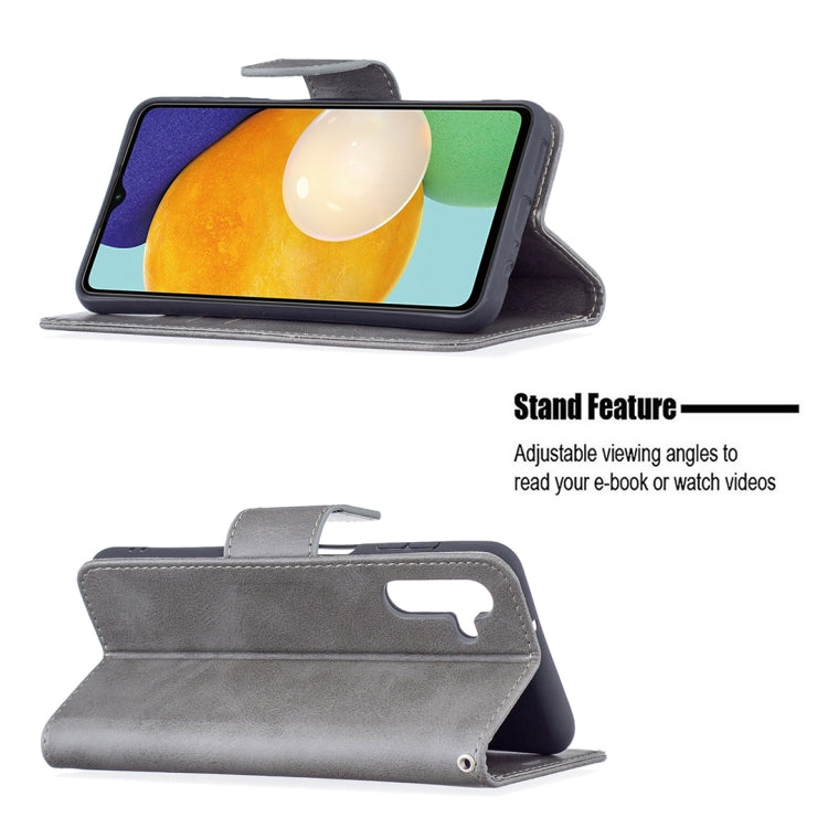 LAMBSKIN Knižkové puzdro pre Samsung Galaxy A13 5G / A04s - sivé