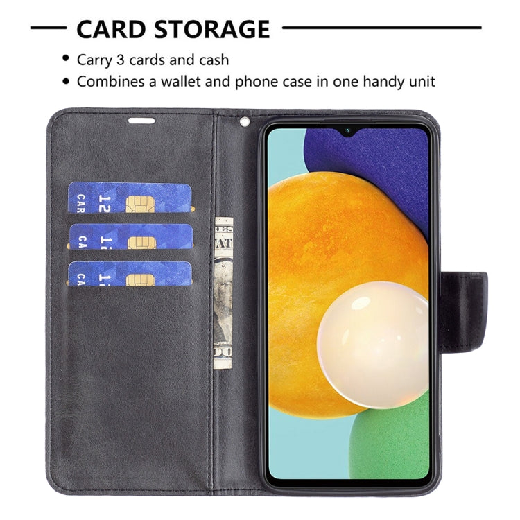 LAMBSKIN Knižkové puzdro pre Samsung Galaxy A13 5G / A04s - čierne