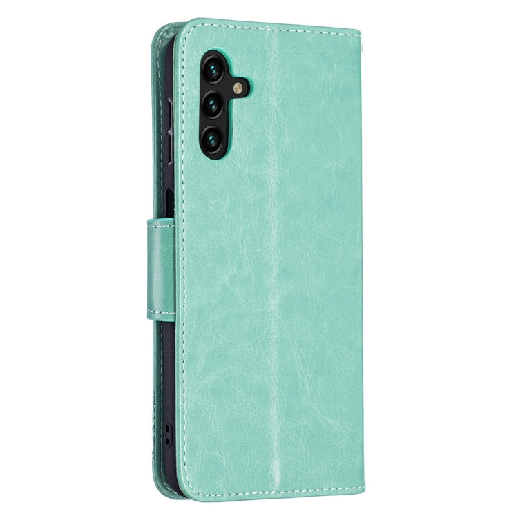 BUTTERFLY Knižkové puzdro pre Samsung Galaxy A13 5G / A04s - zelené