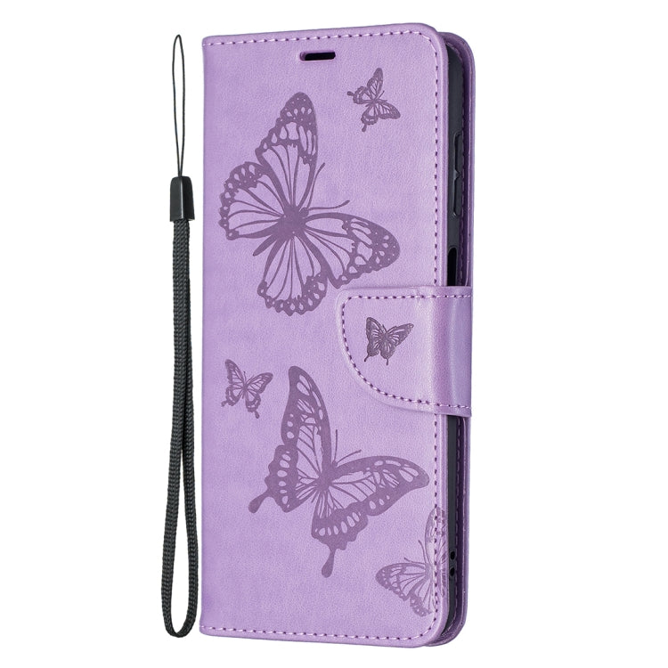 BUTTERFLY Knižkové puzdro pre Samsung Galaxy A13 5G / A04s - fialové