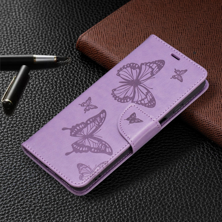 BUTTERFLY Knižkové puzdro pre Samsung Galaxy A13 5G / A04s - fialové