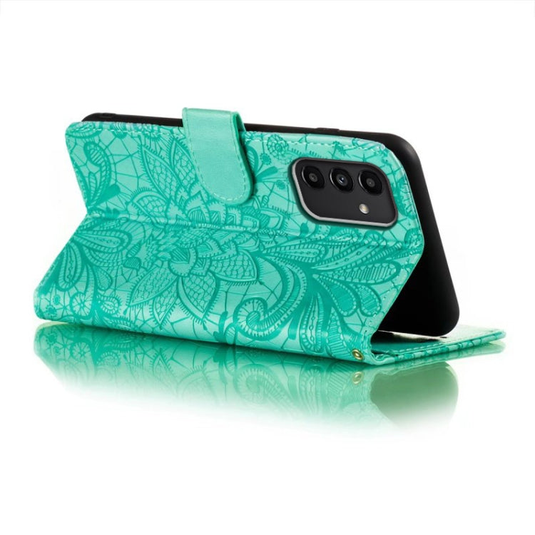 FLOWER Knižkové puzdro pre Samsung Galaxy A14 / A14 5G - zelené