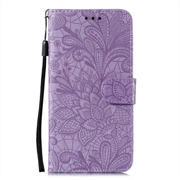FLOWER Knižkové puzdro pre Samsung Galaxy A14 / A14 5G - fialové