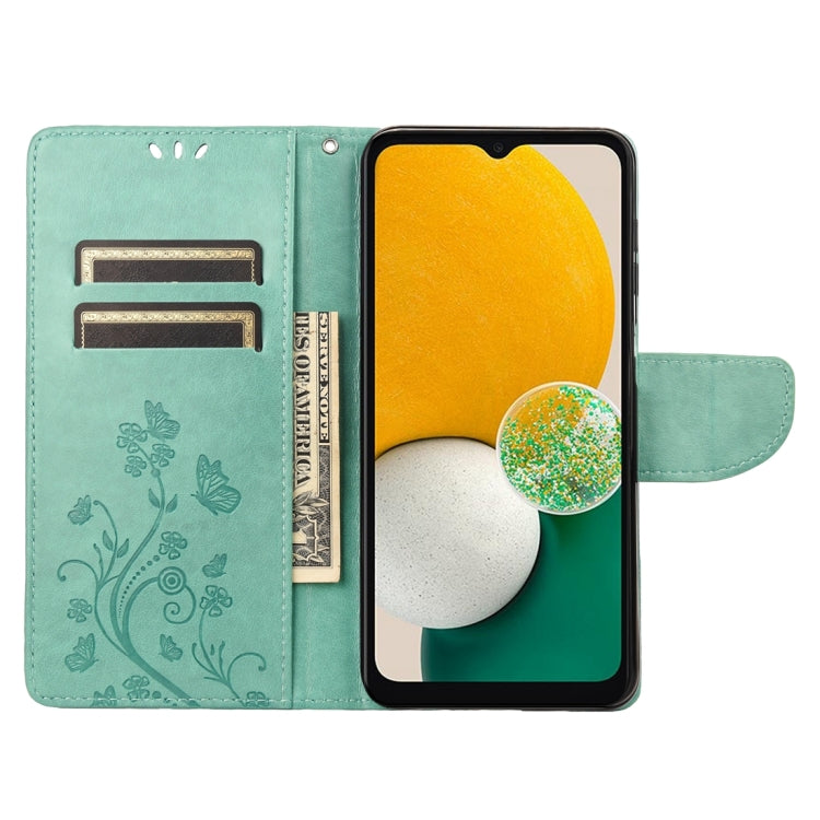 BUTTERFLY Knižkové puzdro pre Samsung Galaxy A14 / A14 5G - zelené