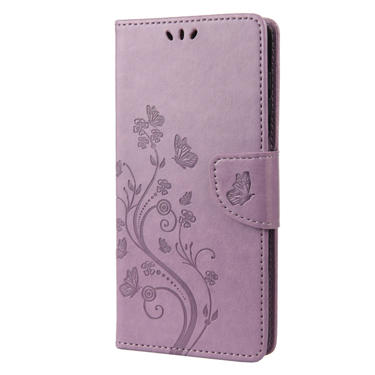 BUTTERFLY Knižkové puzdro pre Samsung Galaxy A14 / A14 5G - svetlo fialové
