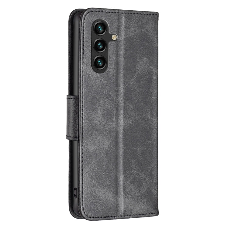 LAMBSKIN Knižkové puzdro pre Samsung Galaxy A14 / A14 5G - čierne