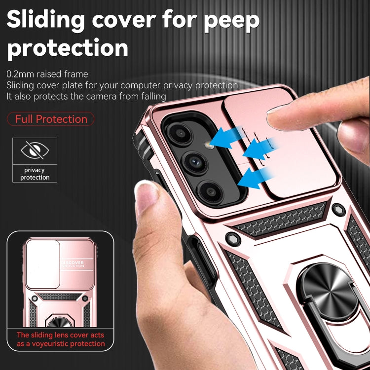 SLIDING Tvrdený kryt pre Samsung Galaxy A14 / A14 5G - ružový