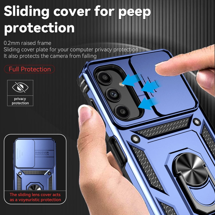 SLIDING Tvrdený kryt pre Samsung Galaxy A14 / A14 5G - modrý