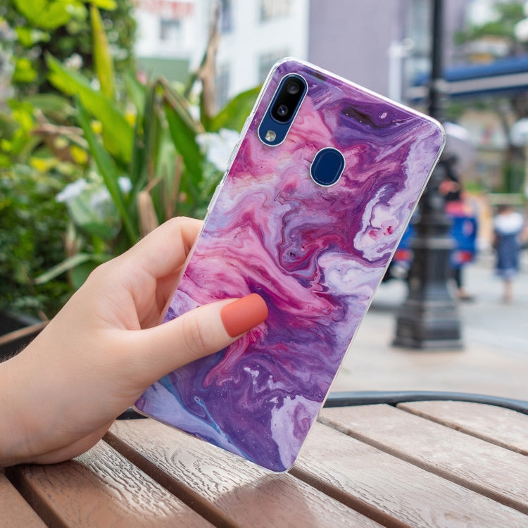MARBLE Zadný kryt pre Samsung Galaxy A20e - červený