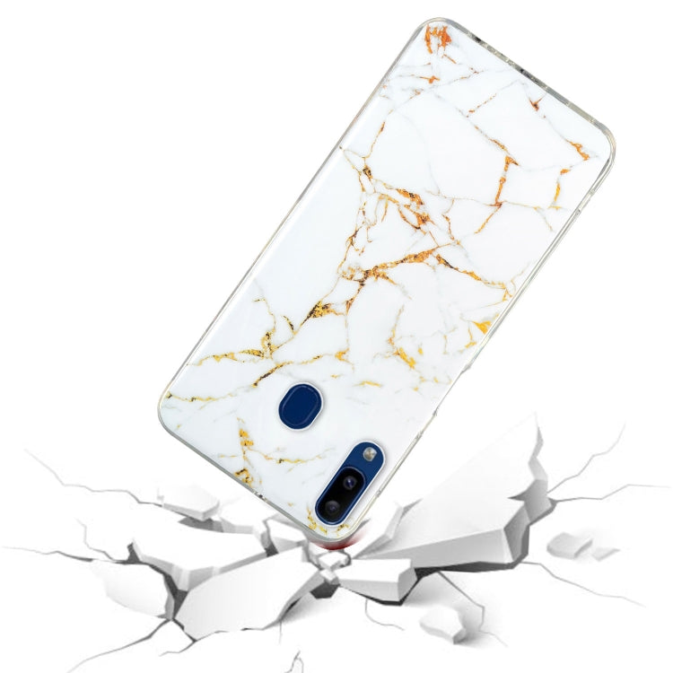 MARBLE Zadný kryt pre Samsung Galaxy A20e - biely