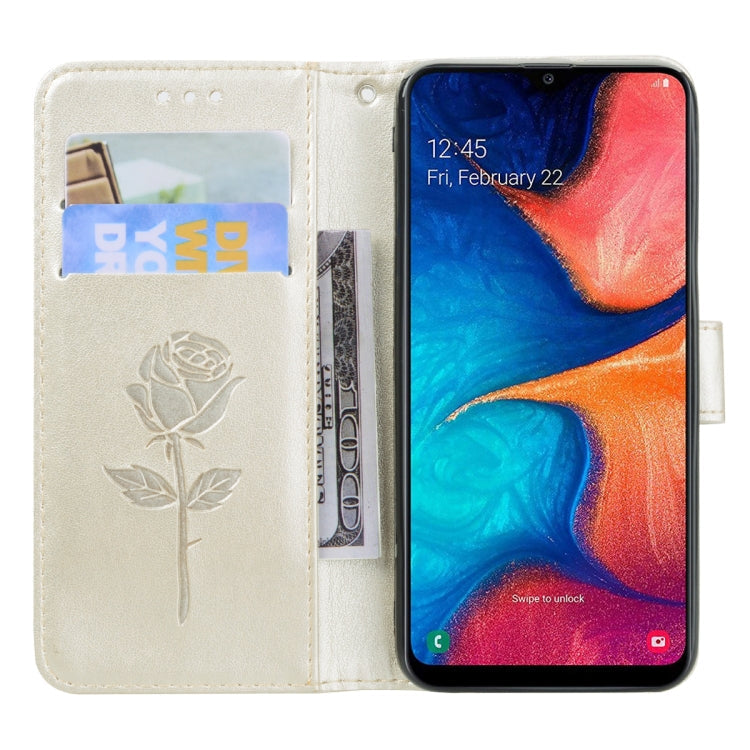 ROSE Knižkové puzdro pre Samsung Galaxy A20e - zlaté