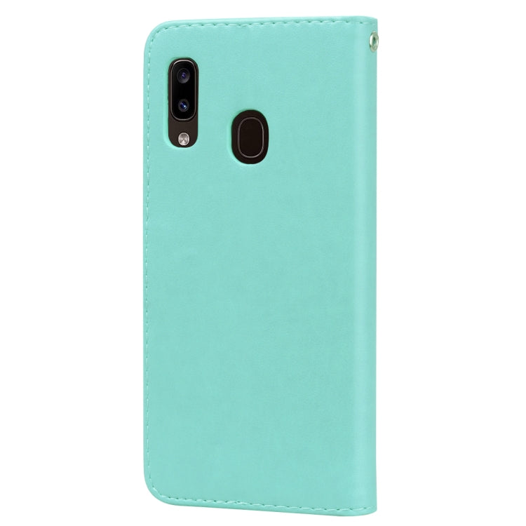 ROSE Knižkové puzdro pre Samsung Galaxy A20e - zelené