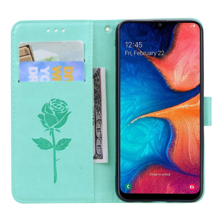 ROSE Knižkové puzdro pre Samsung Galaxy A20e - zelené