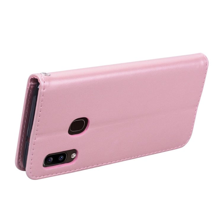 ROSE Knižkové puzdro pre Samsung Galaxy A20e - ružové