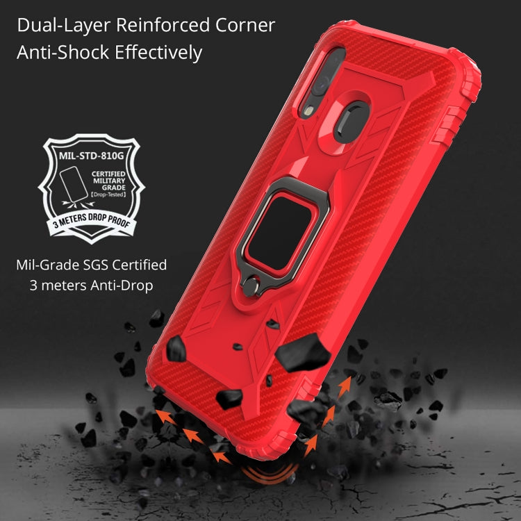 RING ARMOR Tvrdený kryt pre Samsung Galaxy A20e - červený