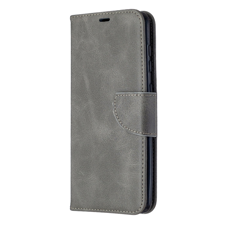 LAMBSKIN Knižkové puzdro pre Samsung Galaxy A21s - sivé