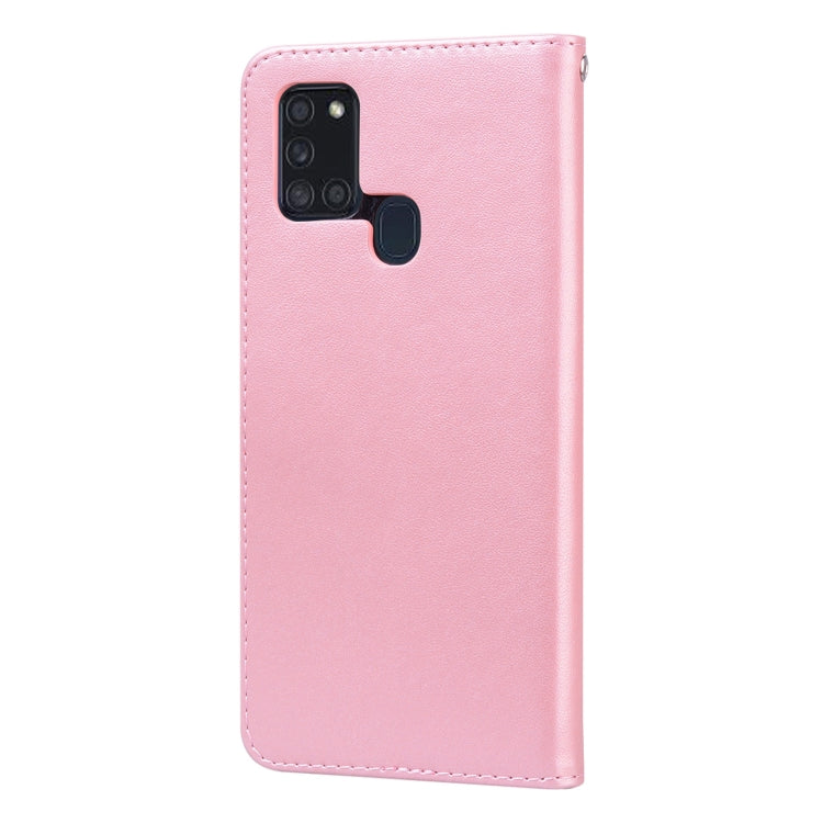 ROSE Knižkové puzdro pre Samsung Galaxy A21s - ružové