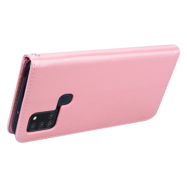 ROSE Knižkové puzdro pre Samsung Galaxy A21s - ružové