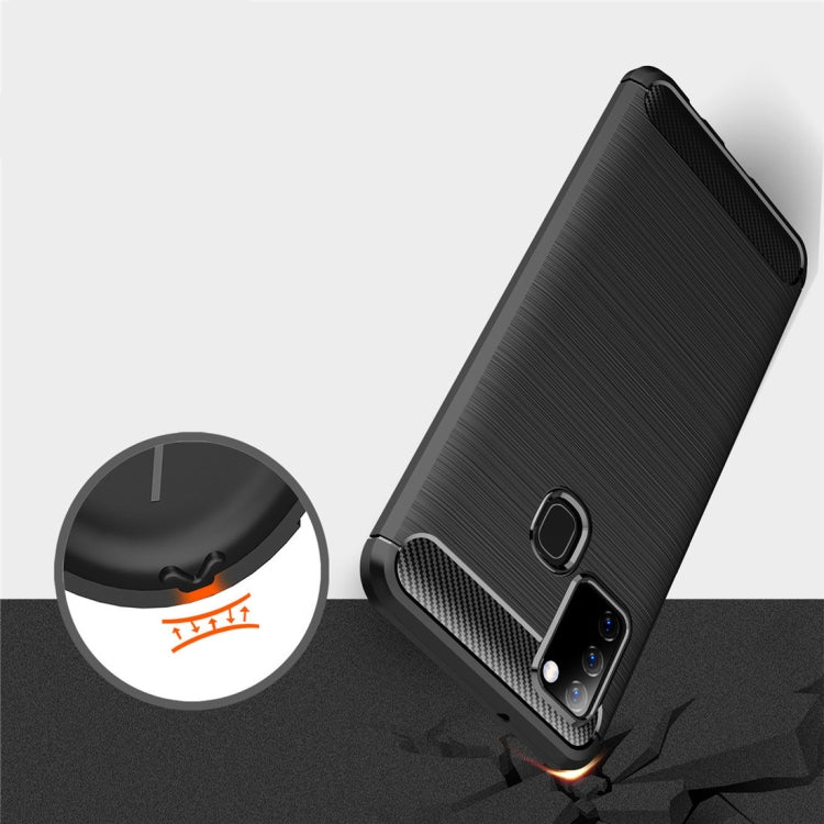 CARBON Zadný obal pre Samsung Galaxy A21s - modrý