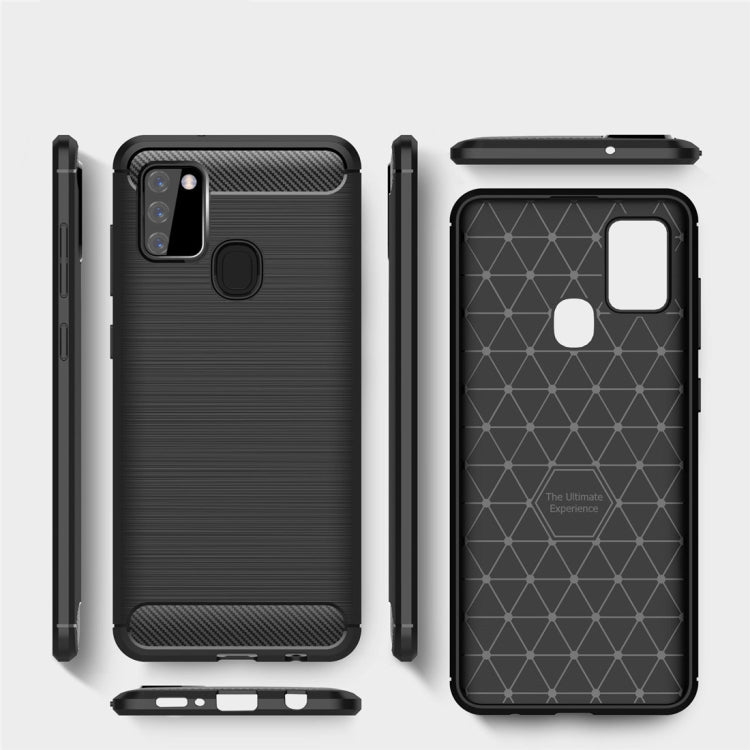 CARBON Zadný obal pre Samsung Galaxy A21s - modrý