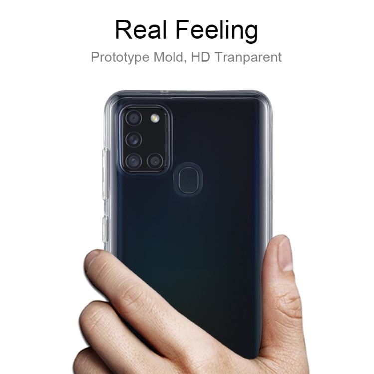 TRANSPARENTNÝ Silikónový obal pre Samsung Galaxy A21s - priesvitný