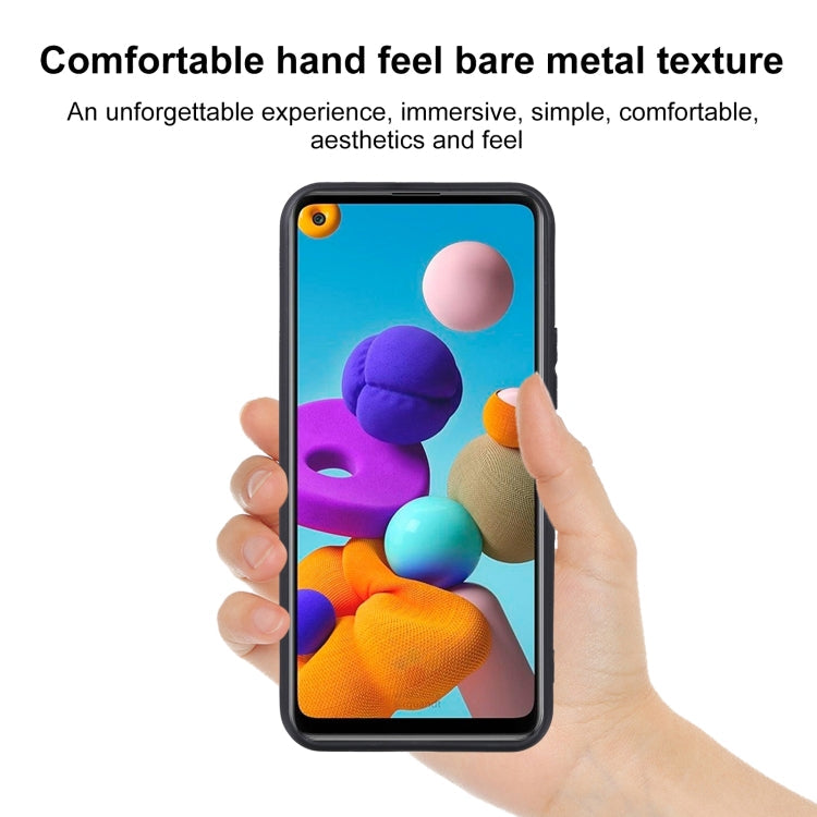 MATT Silikónový obal pre Samsung Galaxy A21s - čierny