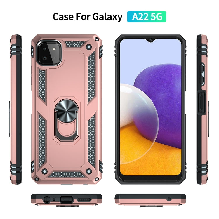 RING ARMOR Tvrdený kryt pre Samsung Galaxy A22 5G - ružový