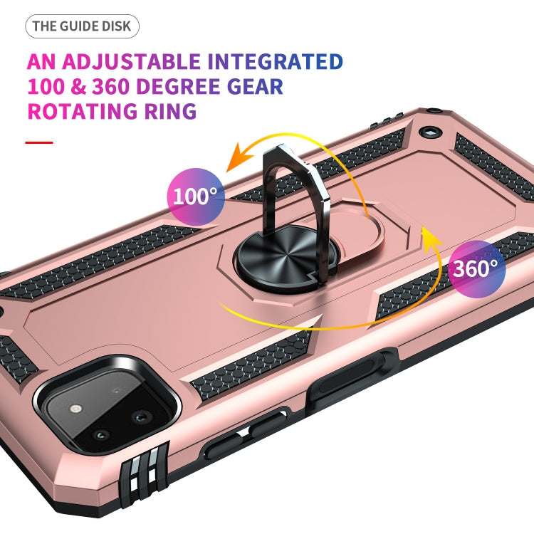 RING ARMOR Tvrdený kryt pre Samsung Galaxy A22 5G - ružový