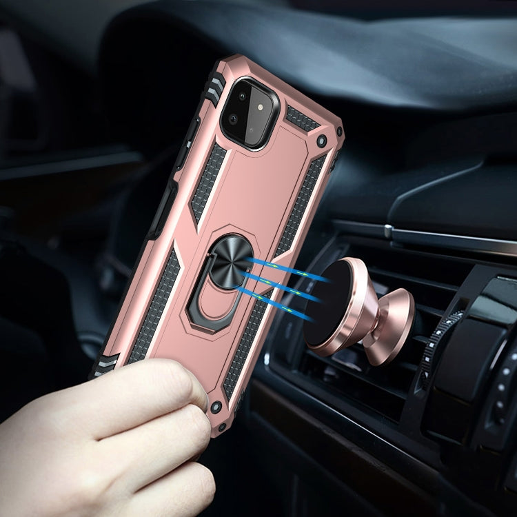 RING ARMOR Tvrdený kryt pre Samsung Galaxy A22 5G - ružový