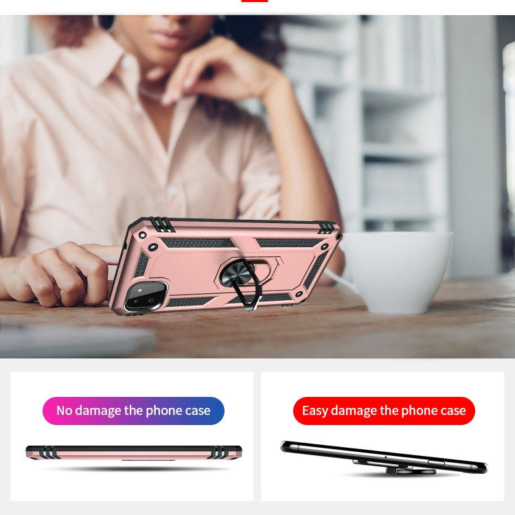 RING ARMOR Tvrdený kryt pre Samsung Galaxy A22 5G - ružový