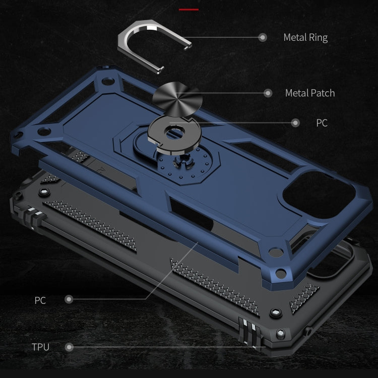 RING ARMOR Tvrdený kryt pre Samsung Galaxy A22 5G - modrý