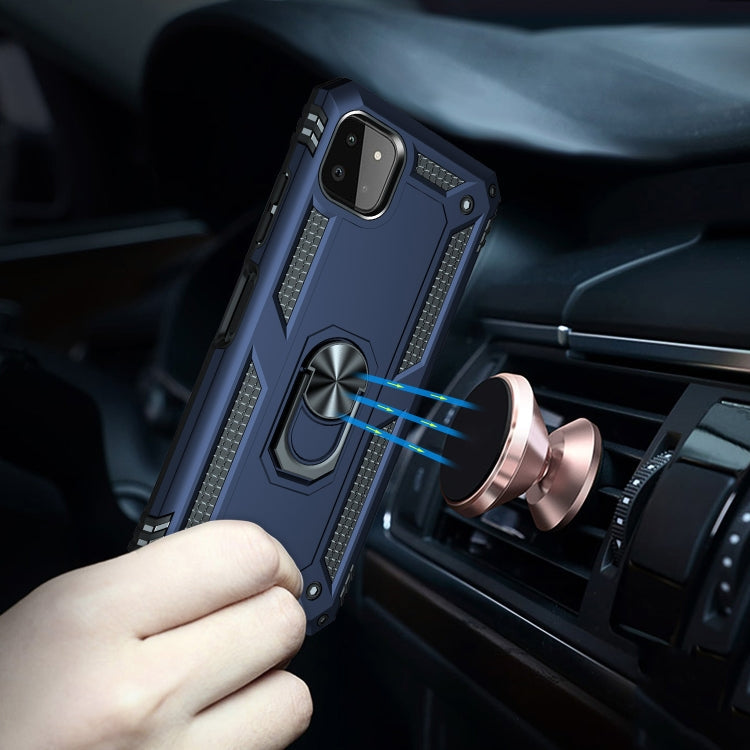 RING ARMOR Tvrdený kryt pre Samsung Galaxy A22 5G - modrý