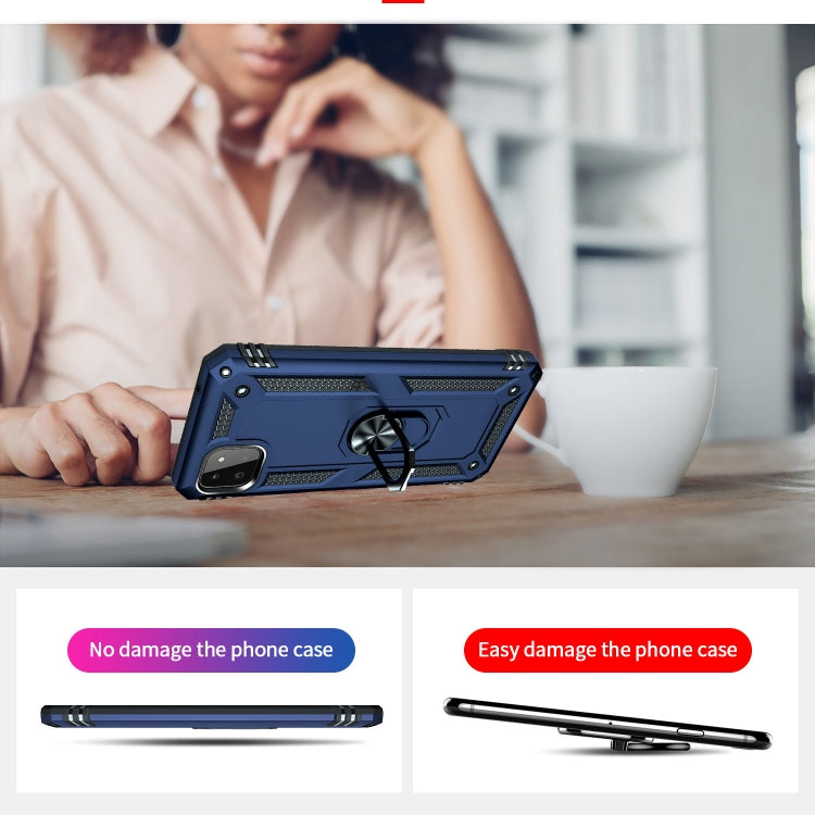 RING ARMOR Tvrdený kryt pre Samsung Galaxy A22 5G - modrý