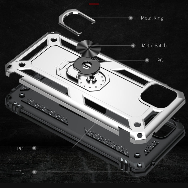 RING ARMOR Tvrdený kryt pre Samsung Galaxy A22 5G - sivý