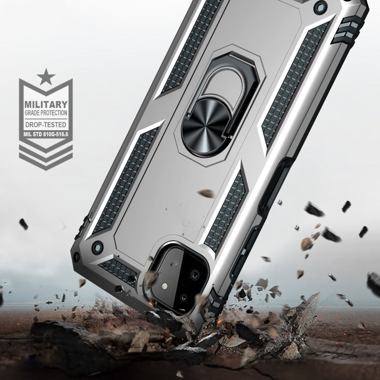 RING ARMOR Tvrdený kryt pre Samsung Galaxy A22 5G - sivý