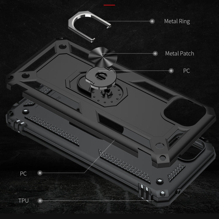RING ARMOR Tvrdený kryt pre Samsung Galaxy A22 5G - čierny