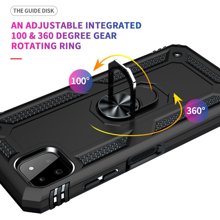 RING ARMOR Tvrdený kryt pre Samsung Galaxy A22 5G - čierny