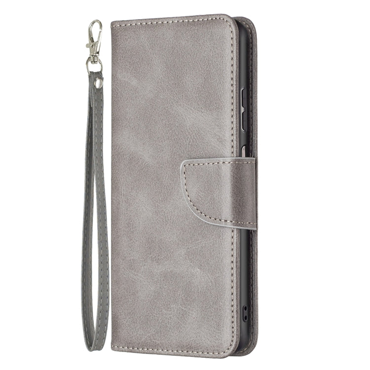 LAMBSKIN Knižkové puzdro pre Samsung Galaxy A23 / A23 5G - sivé