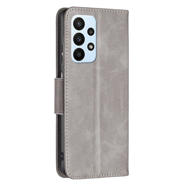 LAMBSKIN Knižkové puzdro pre Samsung Galaxy A23 / A23 5G - sivé