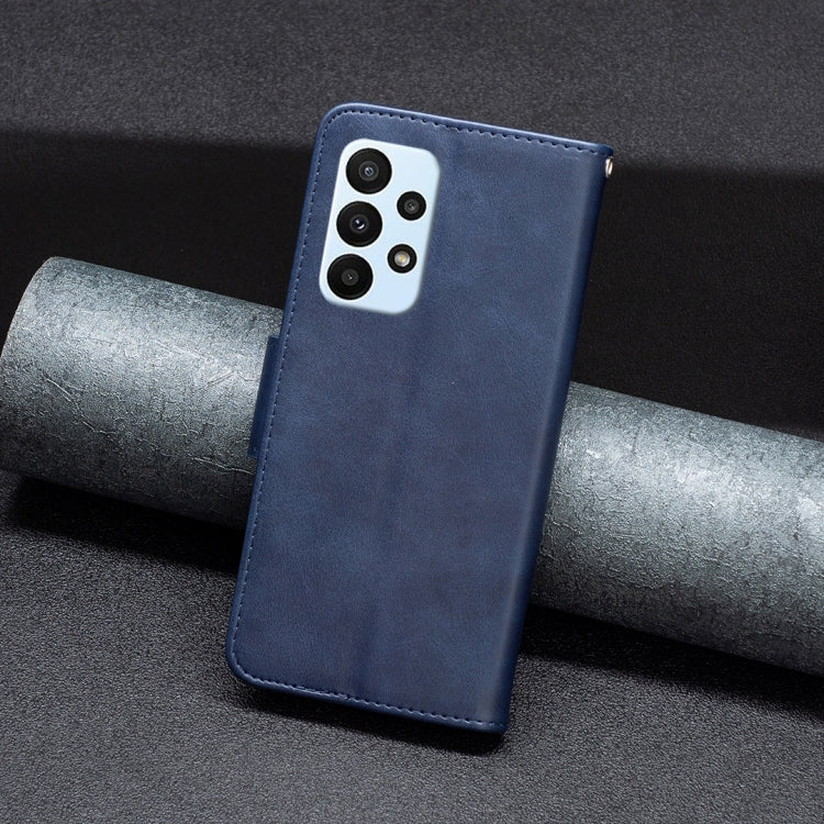 LAMBSKIN Knižkové puzdro pre Samsung Galaxy A23 / A23 5G - modré