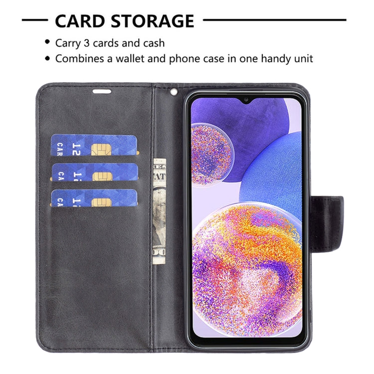 LAMBSKIN Knižkové puzdro pre Samsung Galaxy A23 / A23 5G - čierne
