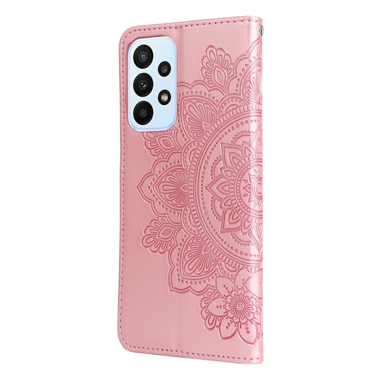 FLOWER Knižkové puzdro pre Samsung Galaxy A23 / A23 5G - ružové