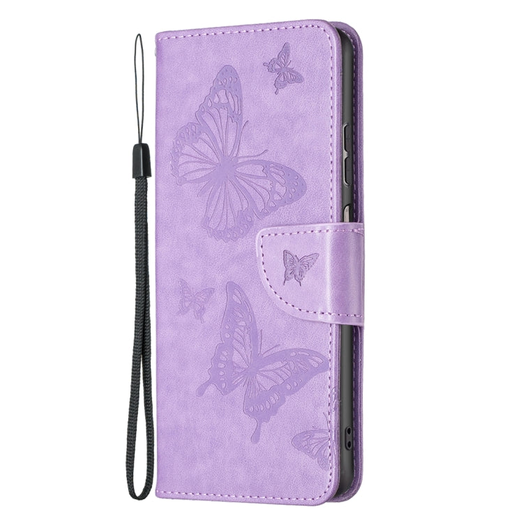 BUTTERFLY Knižkové puzdro pre Samsung Galaxy A23 / A23 5G - fialové