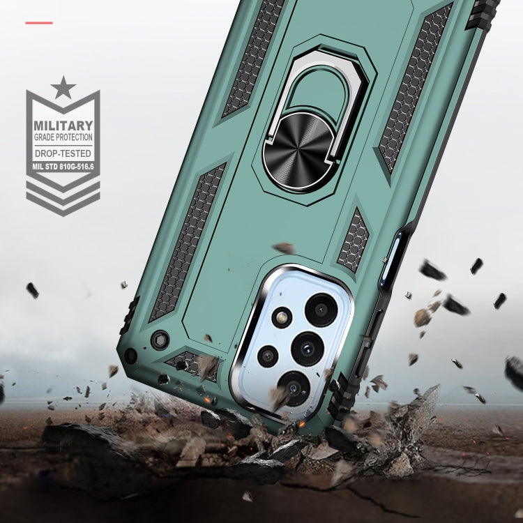 RING ARMOR Tvrdený kryt pre Samsung Galaxy A23 / A23 5G - zelený