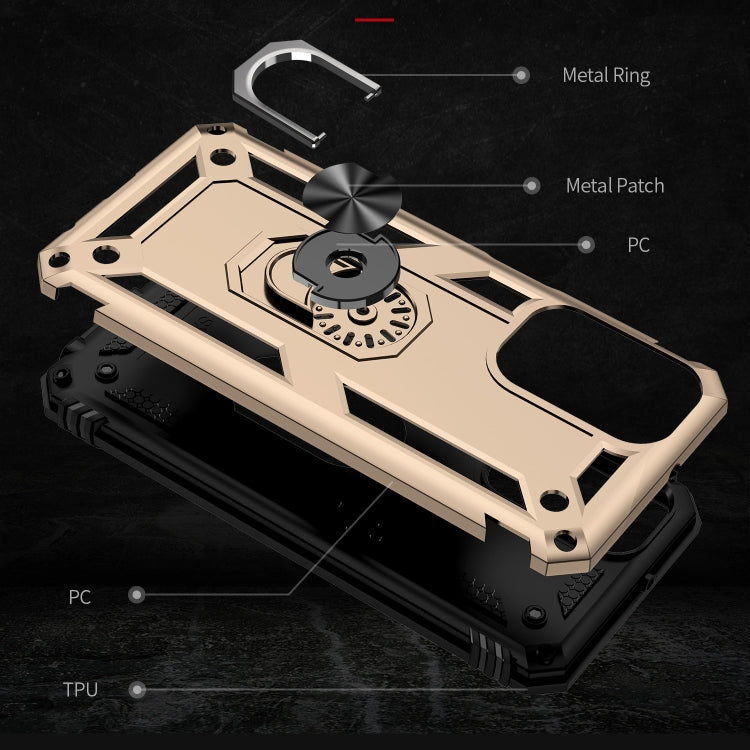 RING ARMOR Tvrdený kryt pre Samsung Galaxy A23 / A23 5G - zlatý