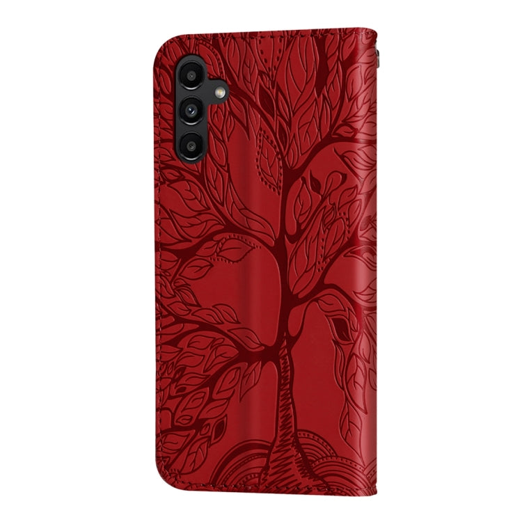 TREE Knižkové puzdro pre Samsung Galaxy A25 5G - červené
