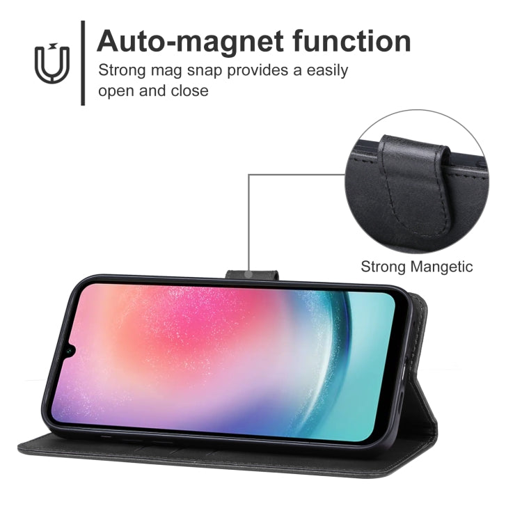 SOLID Knižkové puzdro pre Samsung Galaxy A25 5G - čierne